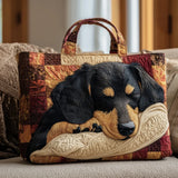 Dachshund Quilted Tote Bag