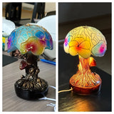 Boho Chic Floral Mushroom Lamp