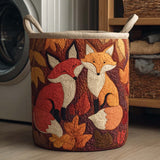 Autumn Ember Quilted Laundry Basket