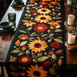 Quilted Table Runner – Autumn Sunflowers