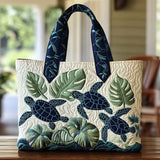 Sea Turtle's Gratitude Quilted Tote Bag