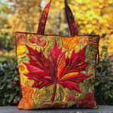 Maple at Sunset Quilted Tote Bag