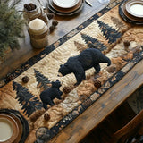 Quilted Table Runner – Black Bear Family