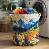 Bloom Valley Quilted Laundry Basket