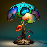 Boho Chic Floral Mushroom Lamp