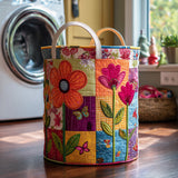 Boho Path Quilted Laundry Basket