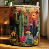 Cactus Horizon Quilted Laundry Basket