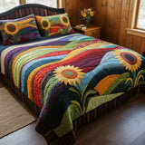 Sunflower Field 3-Piece Bedding Set