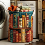 Cozy Library Quilted Laundry Basket