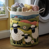 Cozy Sheep Quilted Laundry Basket