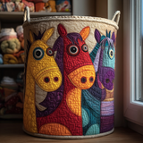 Eternal Horse Quilted Laundry Basket