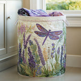 Golden Dragonfly Quilted Laundry Basket
