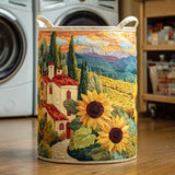 Golden Horizon Quilted Laundry Basket