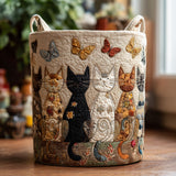 Home of Whiskers Quilted Laundry Basket
