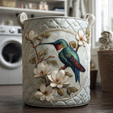 Hummingbird Lace Quilted Laundry Basket