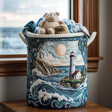 Lighthouse Bay Dream Quilted Laundry Basket