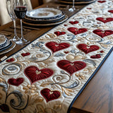 Quilted Table Runner – Cascade of Hearts