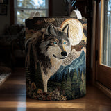 Moonlight Howl Quilted Laundry Basket
