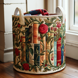 Nature Books Quilted Laundry Basket
