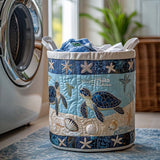 Ocean Drifter Quilted Laundry Basket