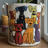 Pawfectly Playful Quilted Laundry Basket