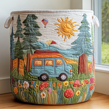 Peaceful Trip Quilted Laundry Basket