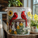 Red Perch Quilted Laundry Basket