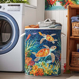 Sea Spirit Quilted Laundry Basket