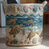 Slow and Serene Quilted Laundry Basket