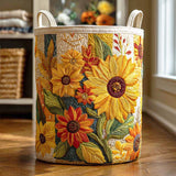 Sunflower Dream Quilted Laundry Basket