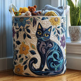 The Nine Lives League Quilted Laundry Basket