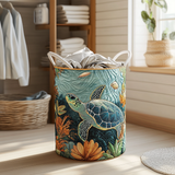 Turtle Bay Dream Quilted Laundry Basket