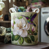 Whimsy Hummingbird Flight Quilted Laundry Basket
