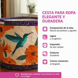 Sunflower Haven Quilted Laundry Basket